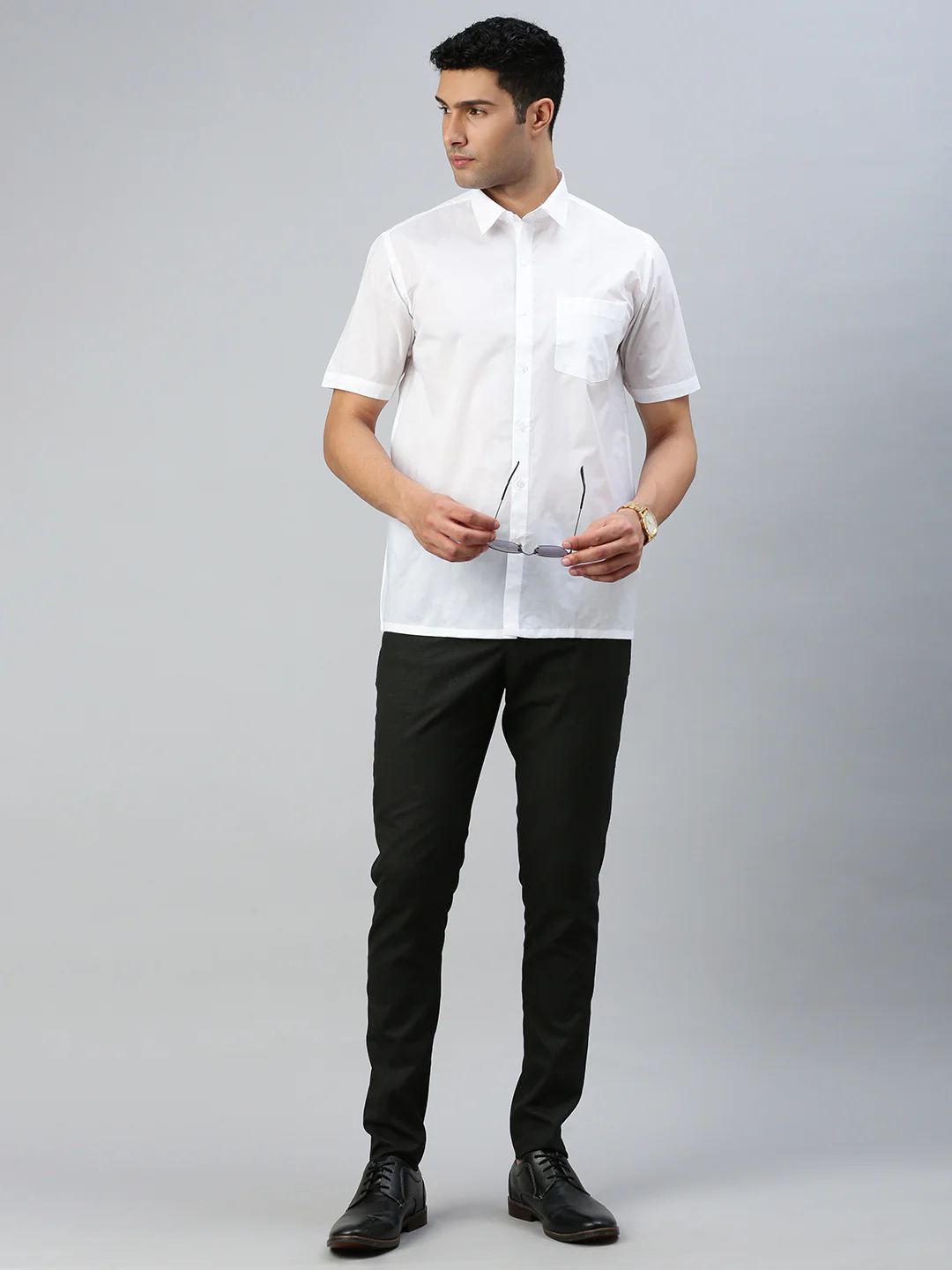 100% Cotton Free Fit White Shirt  – Justice White - Image 7
