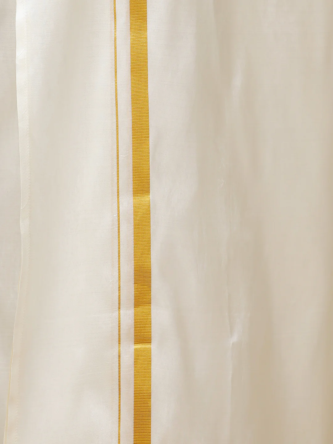 Men Silk Cream with 3/4" inch Jari Border Dhoti & Shirting Set Vivaga Chiranjeeve - Image 5