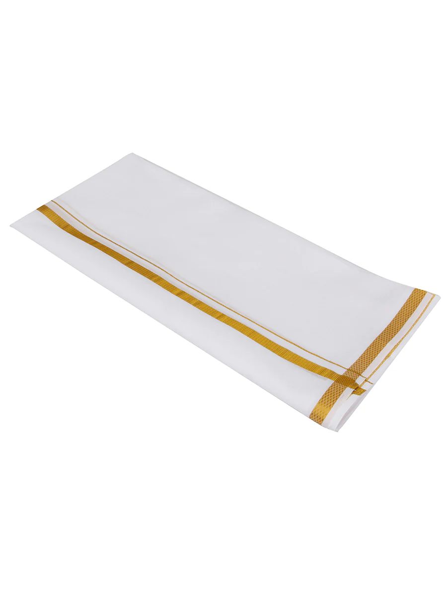 Tejas White 3/4" inch Jari  Border Towel 2.50M - Image 6